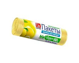 Мешки для мусора 60 л, ароматизированные, Лимон, желтые, в рулоне 20 шт., ПНД, 9 мкм, 650х550 мм, GRIFON Aroma, 101-023 Li в Славянске-на-Кубани