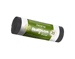 Мешки для мусора 30 л, черные, в рулоне 25 шт., ПНД, 7 мкм, 580х480 мм, SIBIRSKAYA, 101-003 S в Славянске-на-Кубани