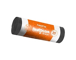 Мешки для мусора 20 л, черные, в рулоне 25 шт., ПНД, 6 мкм, 420х450 мм, SIBIRSKAYA, 101-001 S в Славянске-на-Кубани