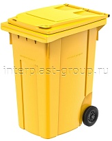 Мусорный контейнер 360 л желтый 360 желтый в Славянске-на-Кубани