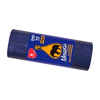 Мешки для мусора 240 л, синие, рулон 10 шт., ПВД 36 мкм, 1350х900 мм, Уфа Пак, МВ1854 (МВ 240-10с) в Славянске-на-Кубани