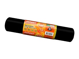 Мешки для мусора 180 л, ароматизированные, черные, в рулоне 10 шт., ПВД, 80 мкм, 1100х930 мм, EXPORT, exp18010142 в Славянске-на-Кубани