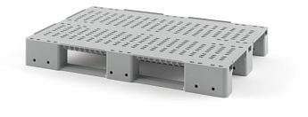 Поддон пластиковый перфорированный (усилен 2 трубами) с бортиками серый в Славянске-на-Кубани