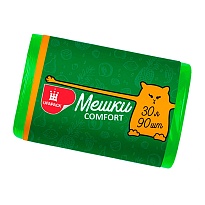 Мешки для мусора 30 л, зеленые, в рулоне 90 шт., ПНД, 6 мкм, 560х480 мм, Comfort, М4268 в Славянске-на-Кубани