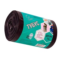 Мешки для мусора 12 л, черные, в рулоне 30 шт., ПНД, 6 мкм, 550х320 мм, Концепция Быта Tubus, 604936 в Славянске-на-Кубани